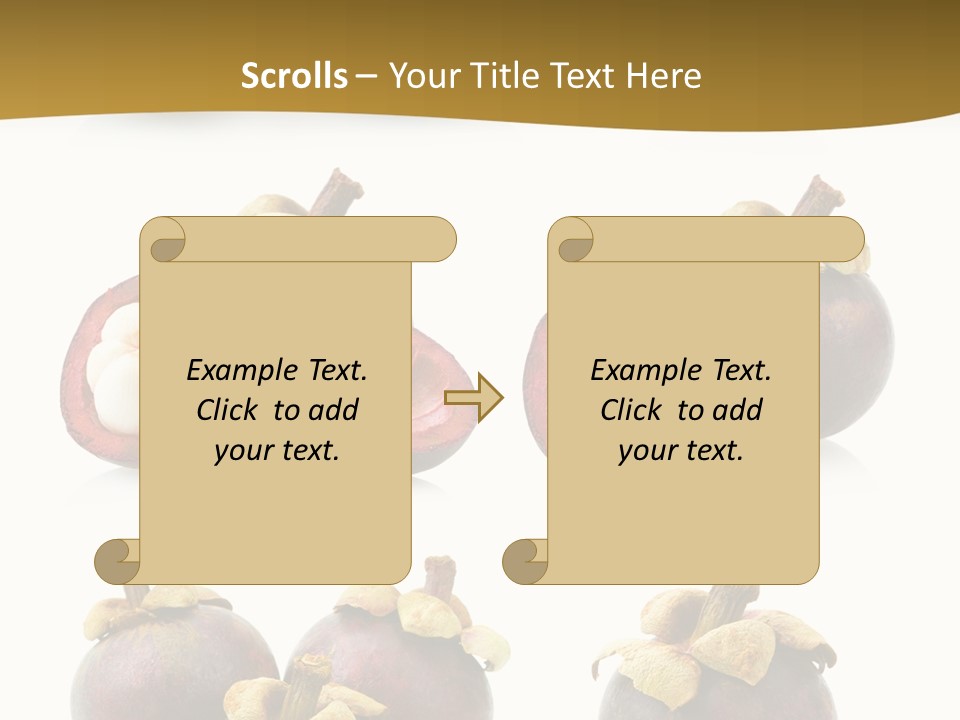 Fruit Garcinia Mangostana Ripe PowerPoint Template
