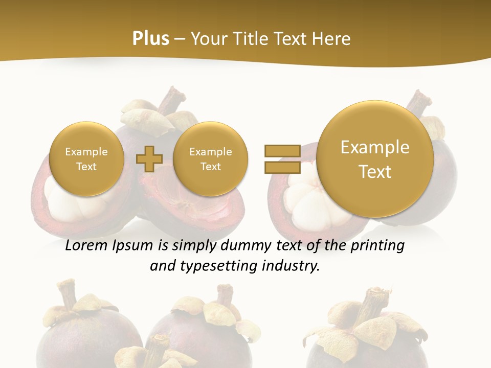 Fruit Garcinia Mangostana Ripe PowerPoint Template