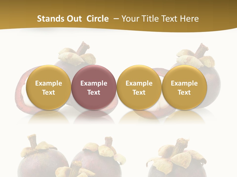 Fruit Garcinia Mangostana Ripe PowerPoint Template