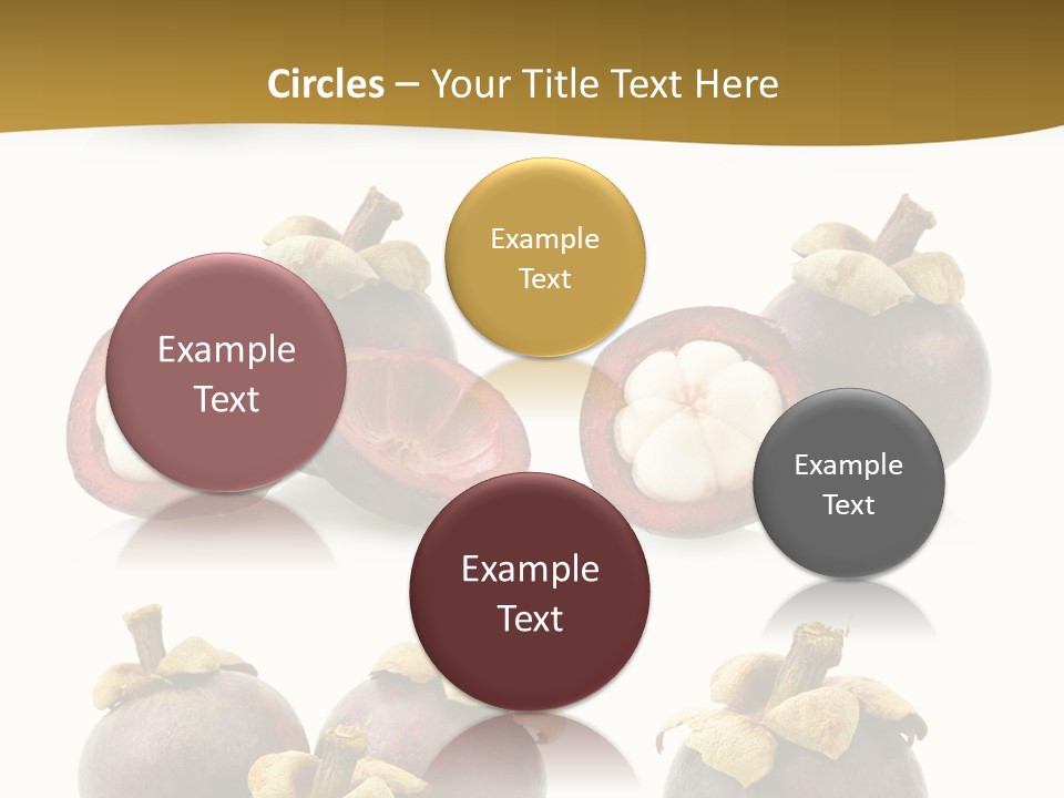 Fruit Garcinia Mangostana Ripe PowerPoint Template