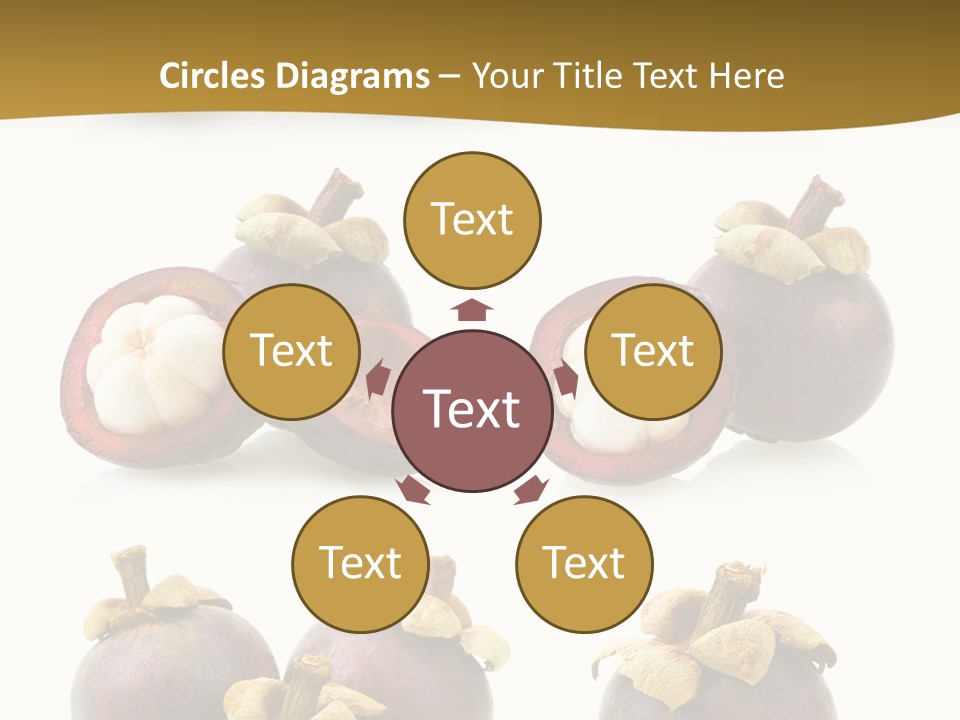 Fruit Garcinia Mangostana Ripe PowerPoint Template