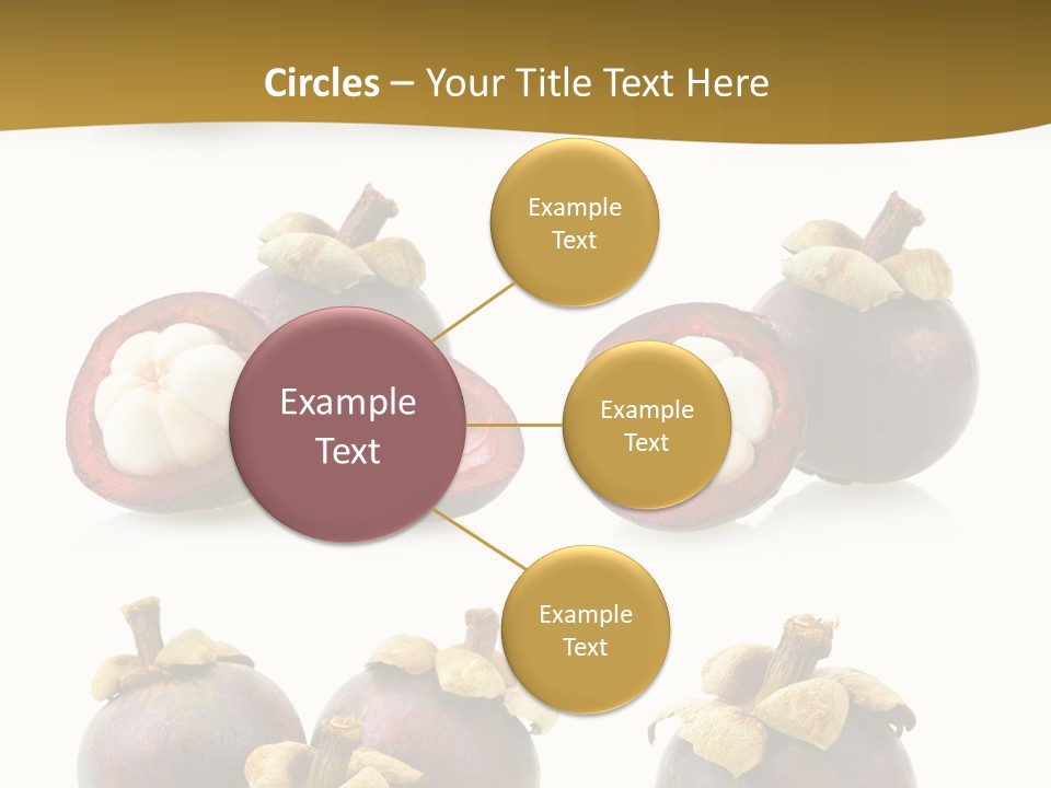 Fruit Garcinia Mangostana Ripe PowerPoint Template