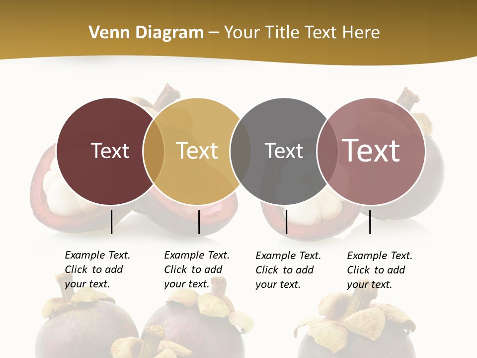 Fruit Garcinia Mangostana Ripe PowerPoint Template