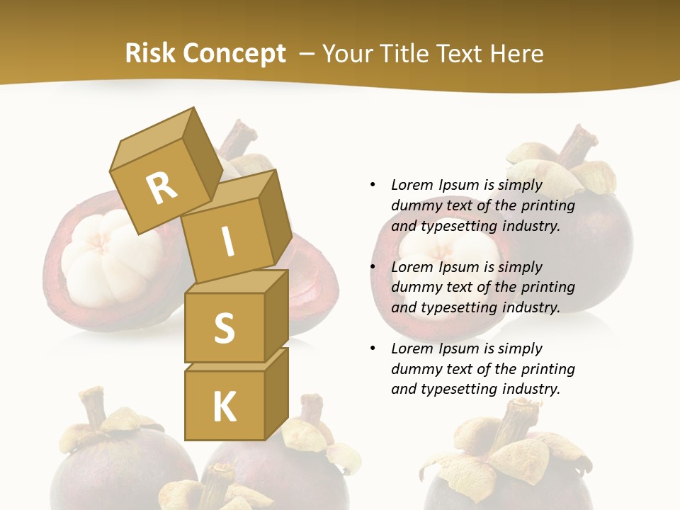 Fruit Garcinia Mangostana Ripe PowerPoint Template