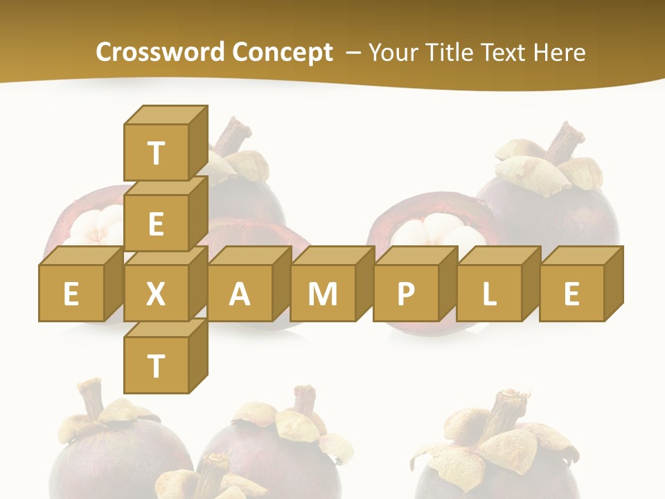 Fruit Garcinia Mangostana Ripe PowerPoint Template