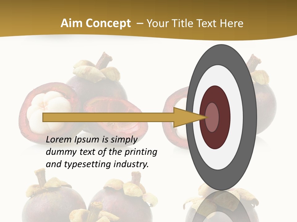 Fruit Garcinia Mangostana Ripe PowerPoint Template
