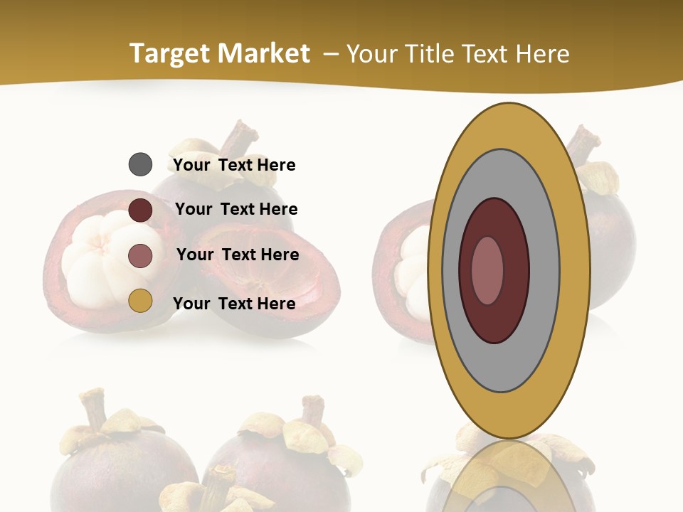 Fruit Garcinia Mangostana Ripe PowerPoint Template