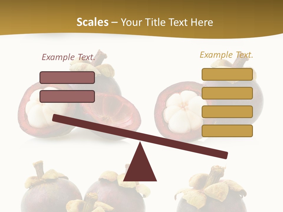 Fruit Garcinia Mangostana Ripe PowerPoint Template