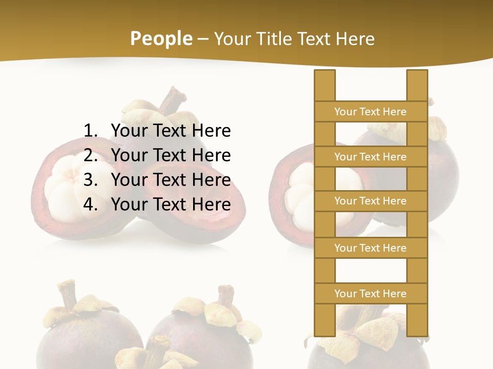 Fruit Garcinia Mangostana Ripe PowerPoint Template