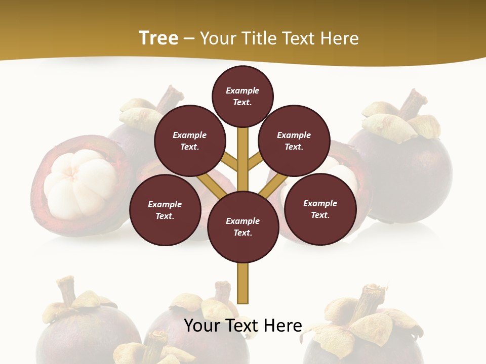 Fruit Garcinia Mangostana Ripe PowerPoint Template