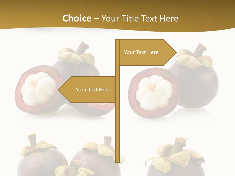 Fruit Garcinia Mangostana Ripe PowerPoint Template