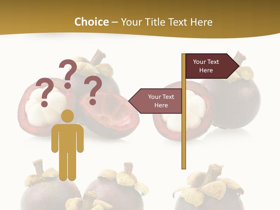 Fruit Garcinia Mangostana Ripe PowerPoint Template