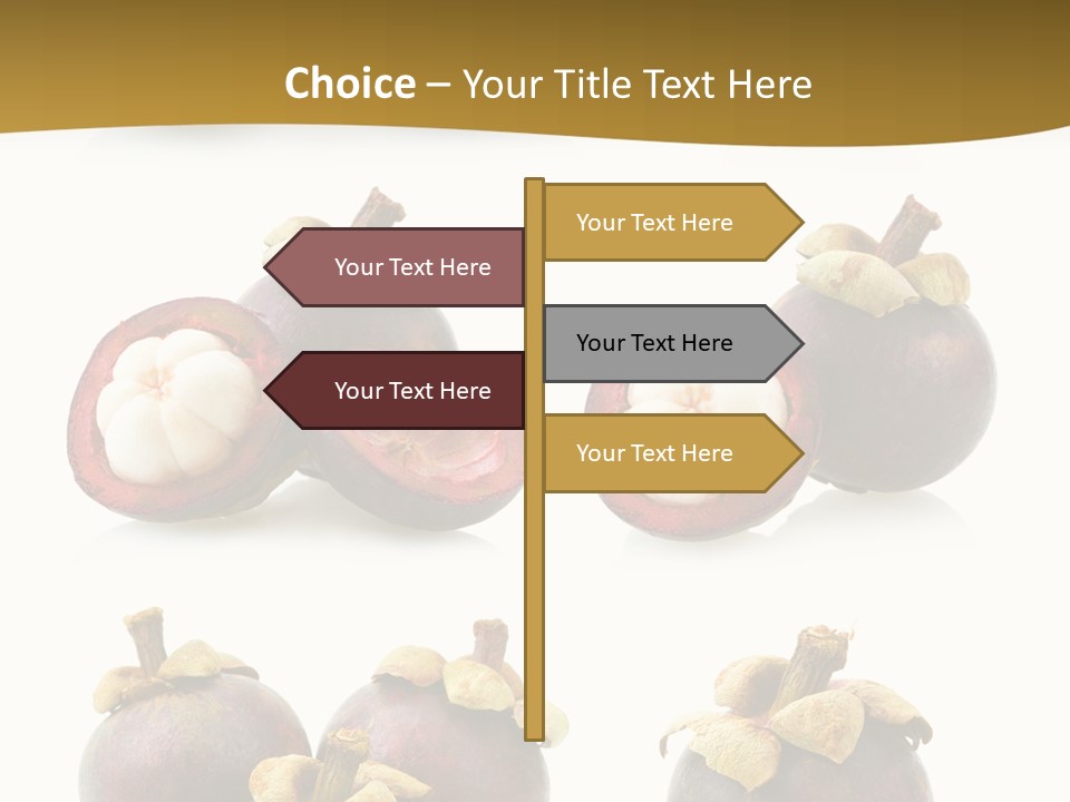 Fruit Garcinia Mangostana Ripe PowerPoint Template