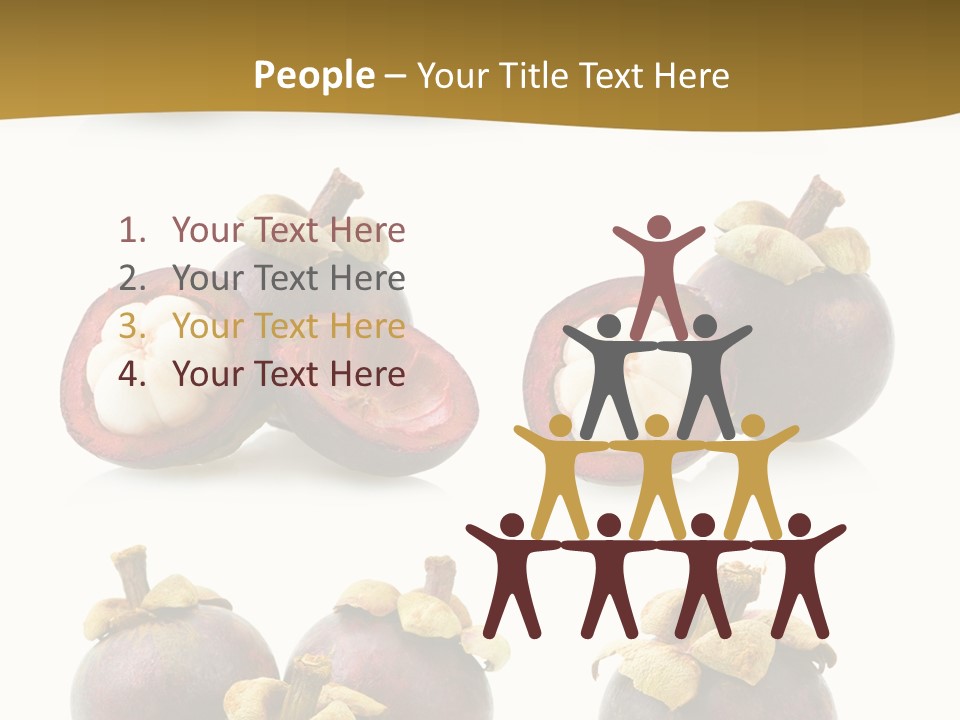Fruit Garcinia Mangostana Ripe PowerPoint Template