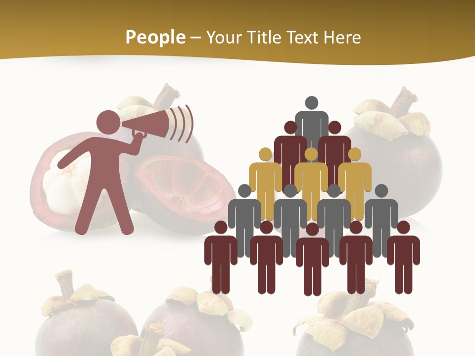 Fruit Garcinia Mangostana Ripe PowerPoint Template