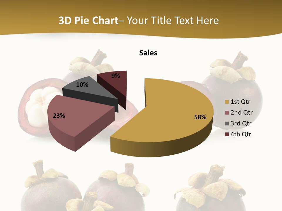 Fruit Garcinia Mangostana Ripe PowerPoint Template