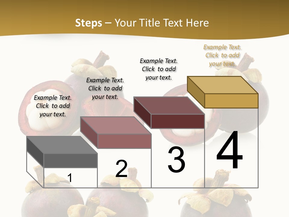 Fruit Garcinia Mangostana Ripe PowerPoint Template