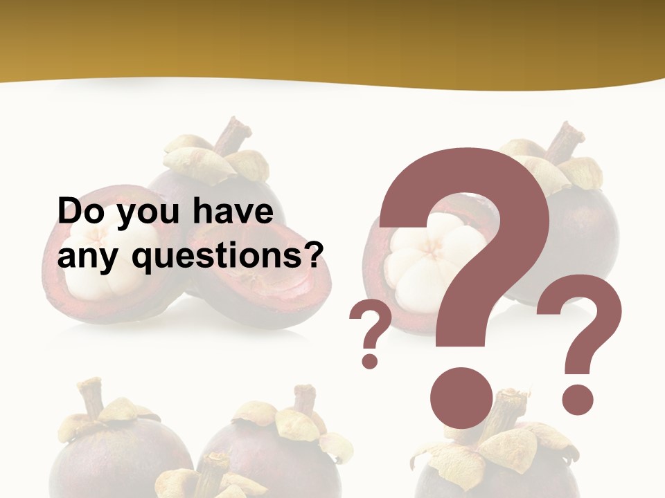 Fruit Garcinia Mangostana Ripe PowerPoint Template