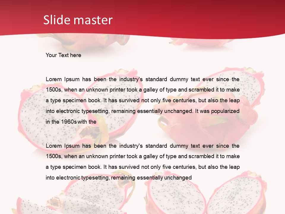 White Food Ripe PowerPoint Template