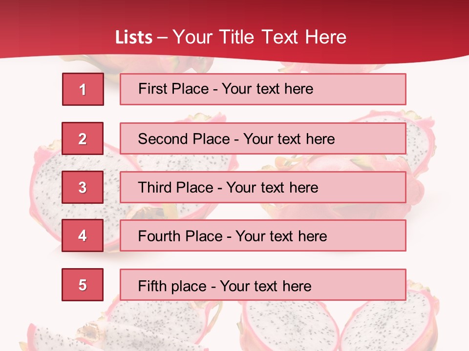 White Food Ripe PowerPoint Template