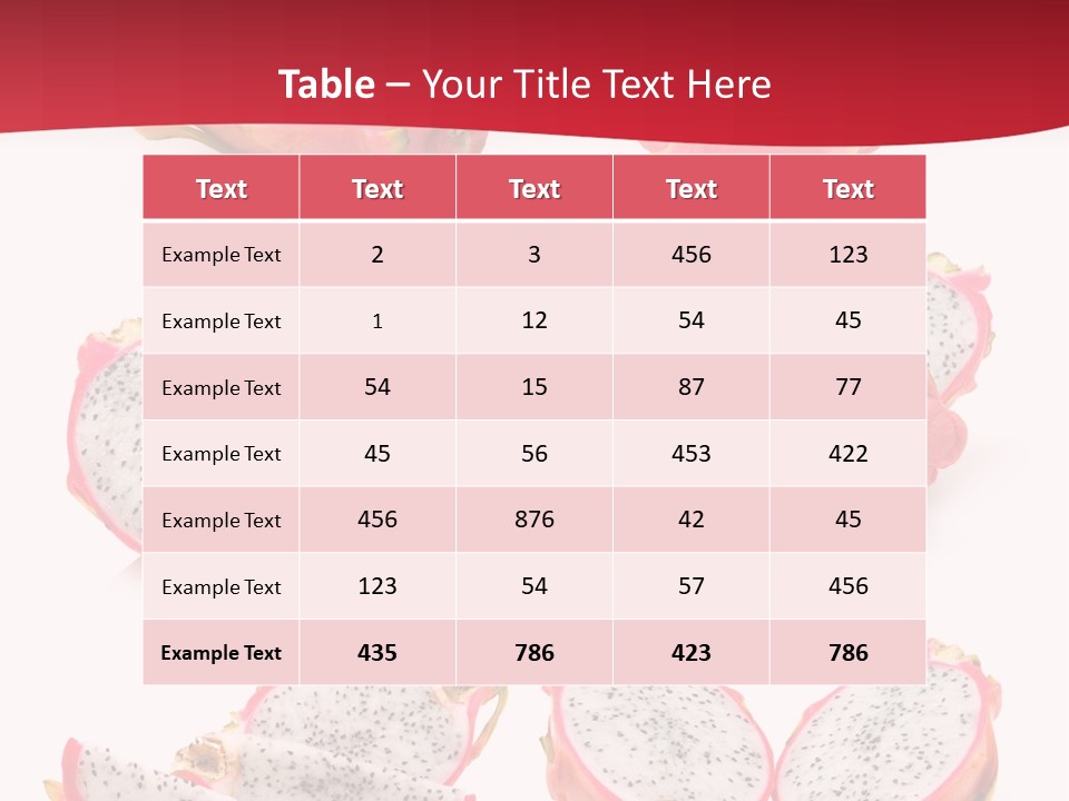 White Food Ripe PowerPoint Template