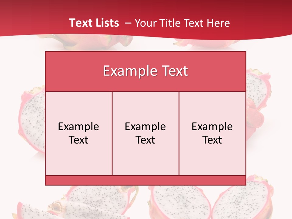 White Food Ripe PowerPoint Template