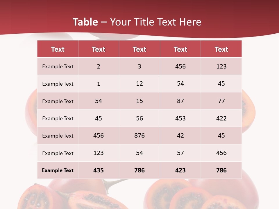 Fresh Cut Vegetable PowerPoint Template