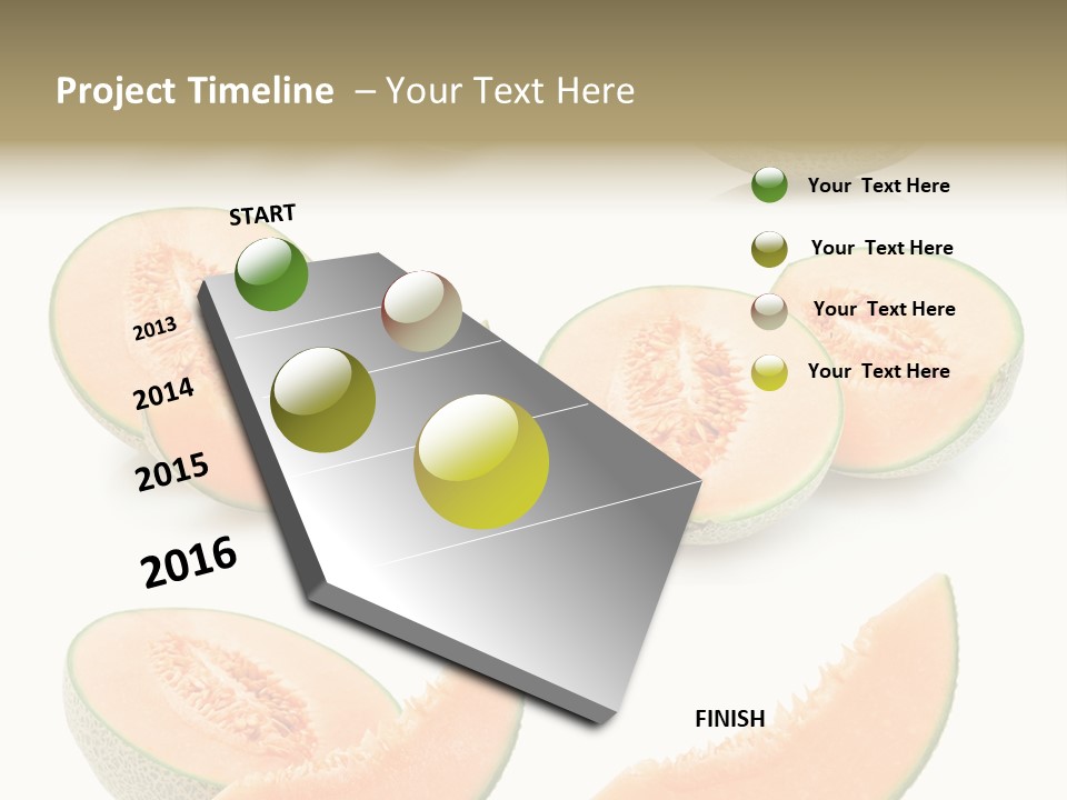 Raw Water Melon Fruit PowerPoint Template