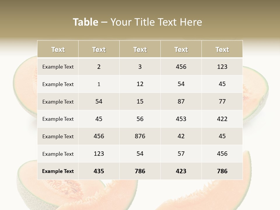 Raw Water Melon Fruit PowerPoint Template