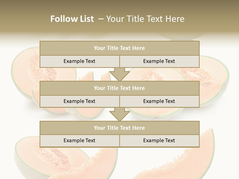 Raw Water Melon Fruit PowerPoint Template