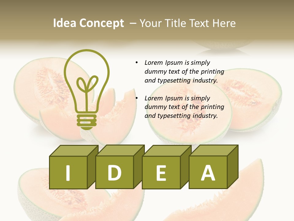 Raw Water Melon Fruit PowerPoint Template