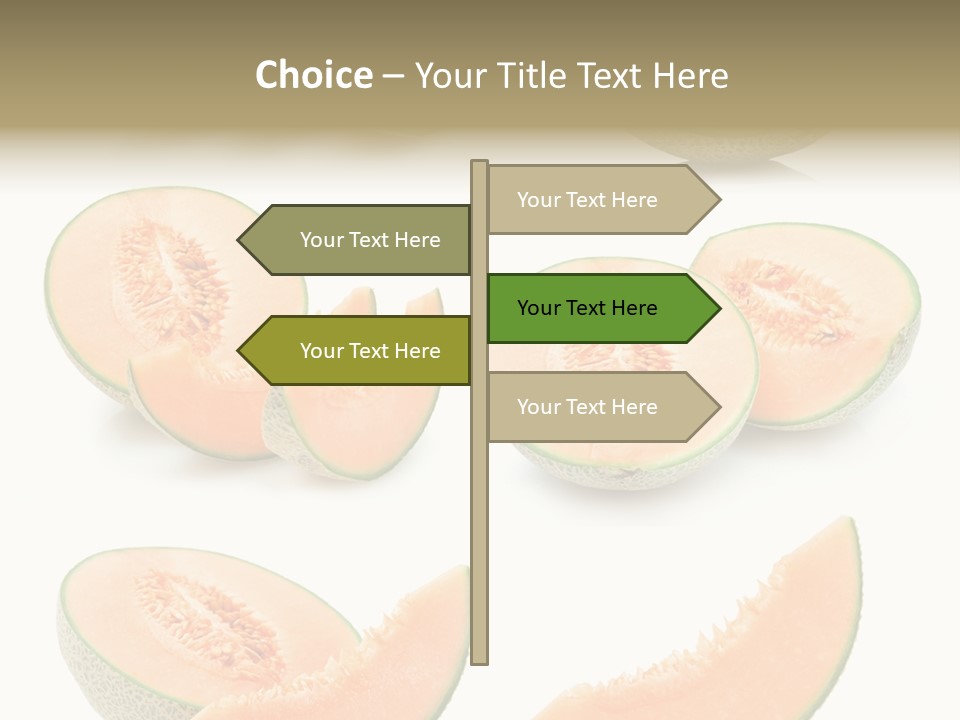 Raw Water Melon Fruit PowerPoint Template