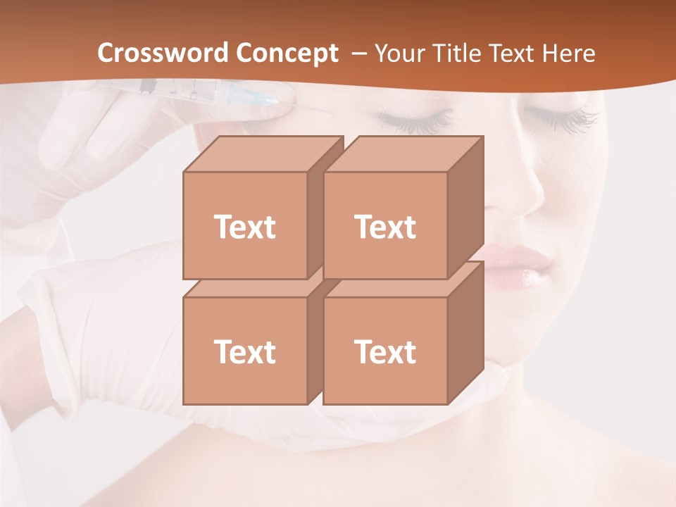 Clear Syringe Caucasian PowerPoint Template