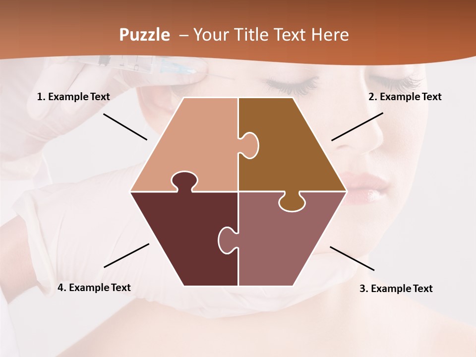 Clear Syringe Caucasian PowerPoint Template