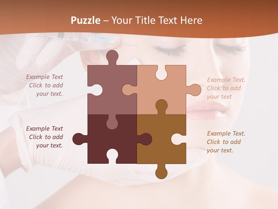 Clear Syringe Caucasian PowerPoint Template