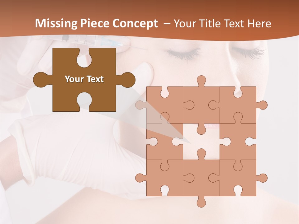 Clear Syringe Caucasian PowerPoint Template