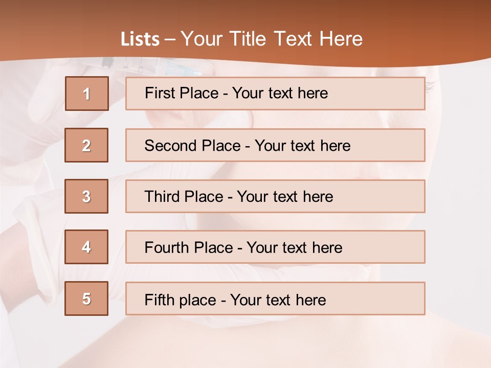 Clear Syringe Caucasian PowerPoint Template