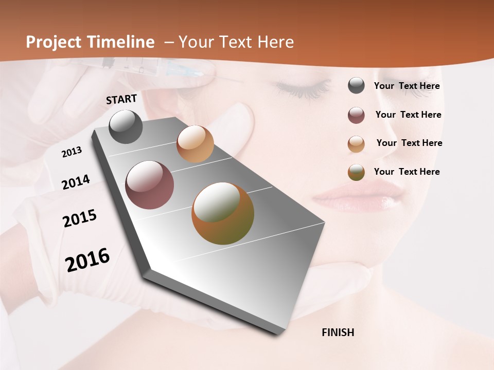 Clear Syringe Caucasian PowerPoint Template