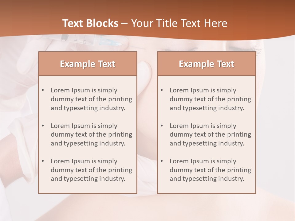 Clear Syringe Caucasian PowerPoint Template