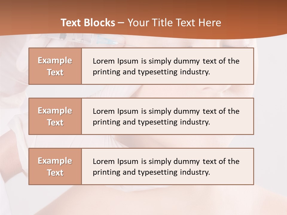 Clear Syringe Caucasian PowerPoint Template