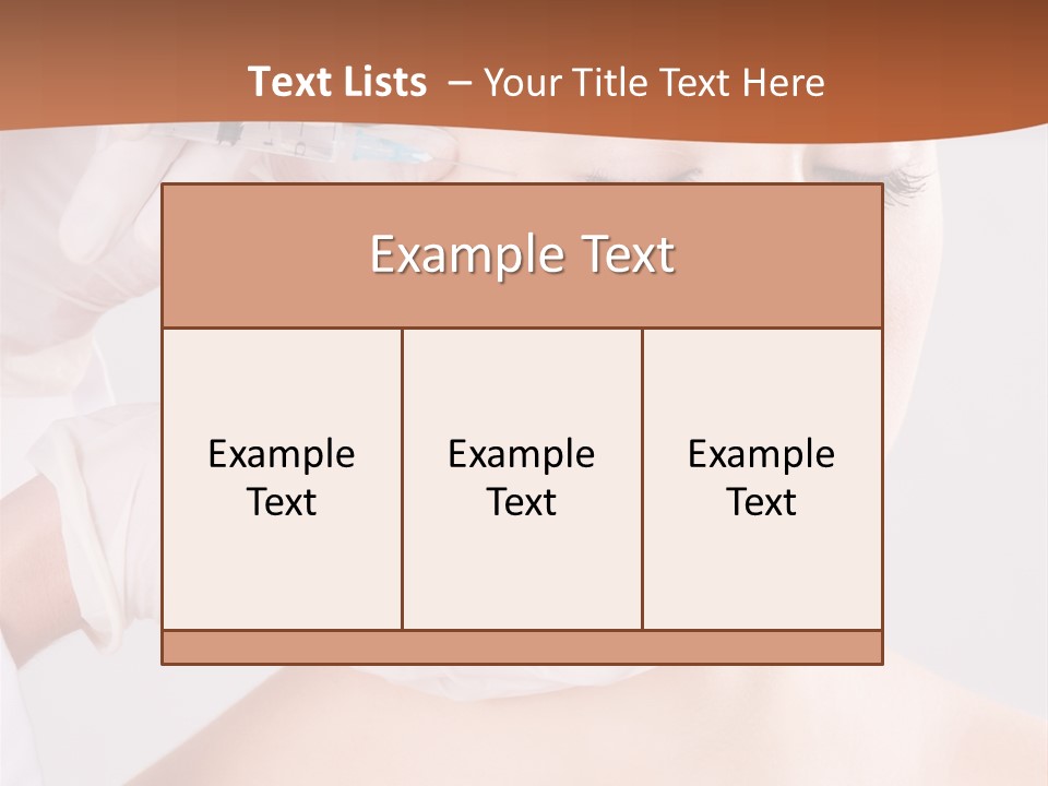 Clear Syringe Caucasian PowerPoint Template