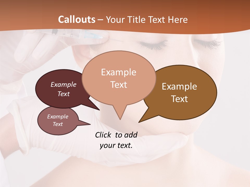 Clear Syringe Caucasian PowerPoint Template
