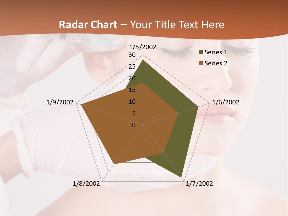 Clear Syringe Caucasian PowerPoint Template