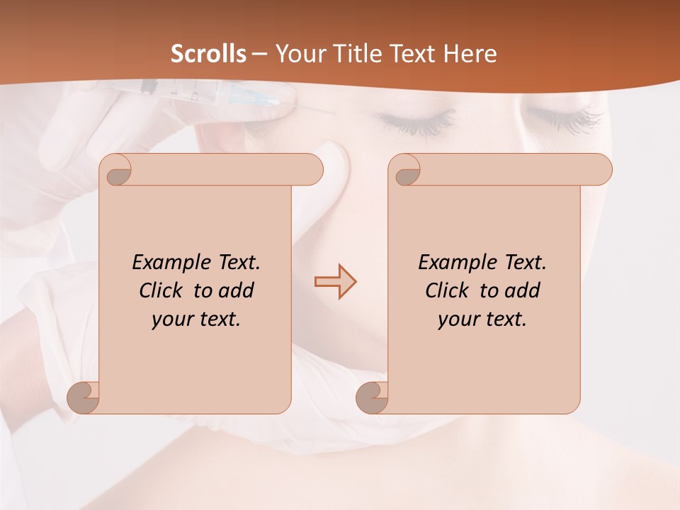 Clear Syringe Caucasian PowerPoint Template