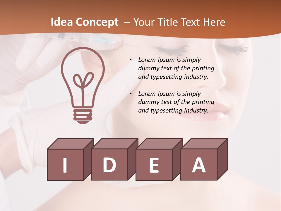 Clear Syringe Caucasian PowerPoint Template