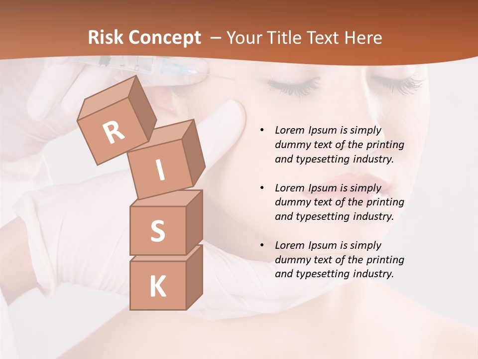 Clear Syringe Caucasian PowerPoint Template