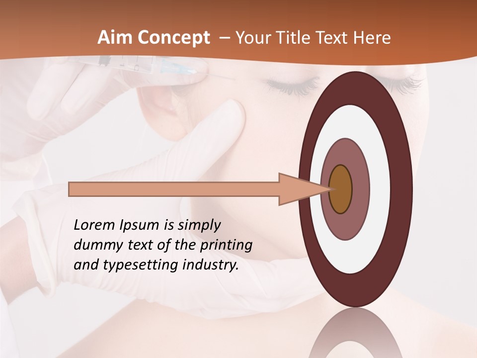 Clear Syringe Caucasian PowerPoint Template