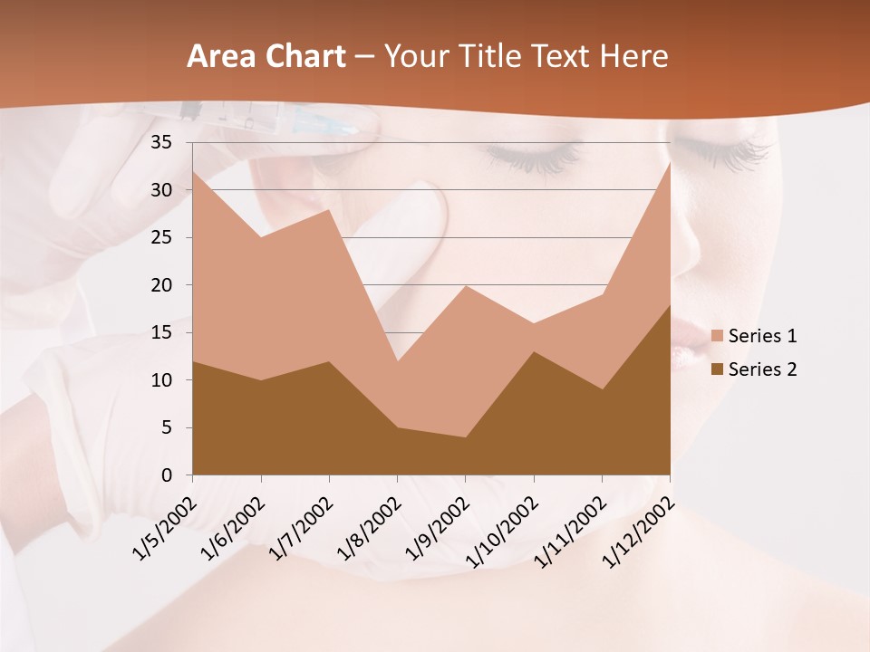 Clear Syringe Caucasian PowerPoint Template