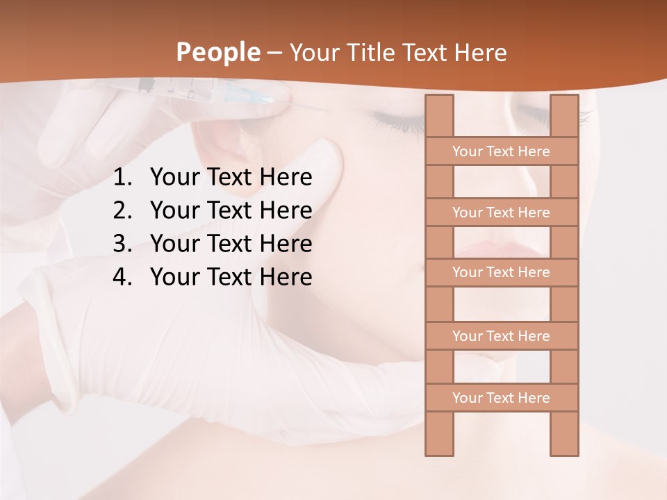 Clear Syringe Caucasian PowerPoint Template
