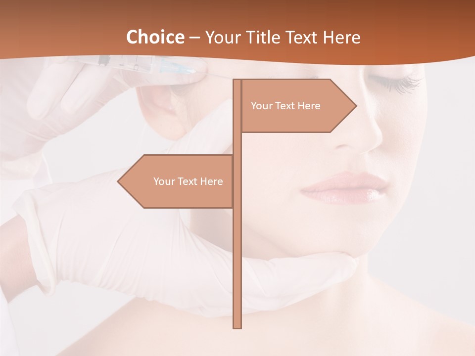 Clear Syringe Caucasian PowerPoint Template